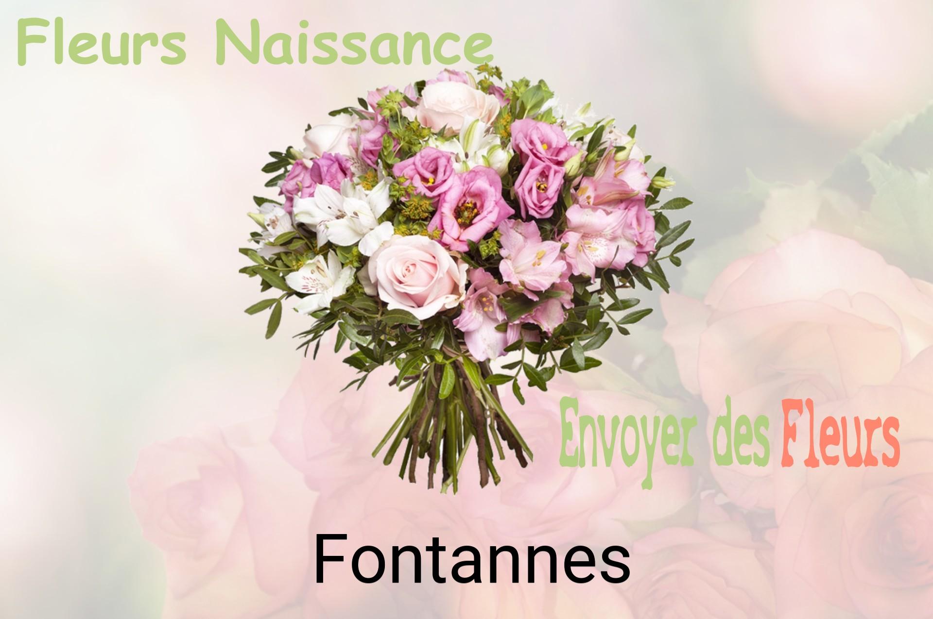 Bouquet de fleurs de naissance livré à Fontannes